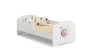 Children's bed Luk with mattress and barrier protection 144 cm x 77 cm x 56 cm, princess with moon