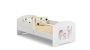Children's bed Luk with mattress and barrier protection 144 cm x 77 cm x 56 cm, princess with unicorn