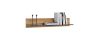 Shelf 100x18x16 cm, natural wood/black
