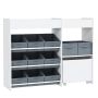 Toy shelf Aiyaplay 105x30x80cm., white/gray