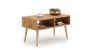 Scandinavian style coffee table Sandi 90x55x50cm, white / natural wood color