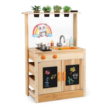 Детская кухня 68x34x93см, светло-коричневого цвета
