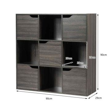 Напольная полка 90x29x90см, тёмно-серого цвета