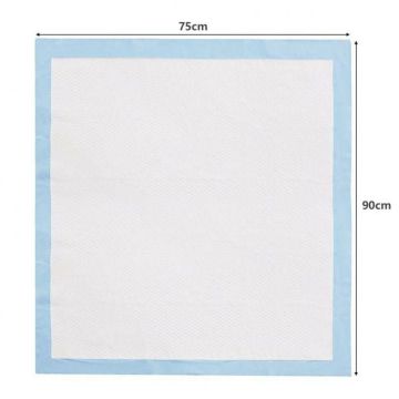 Одноразовые пелёнки для собак 75x90см, бело-синие