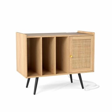 Шкаф 80x40x65см, светло-коричневый/чёрный цвет