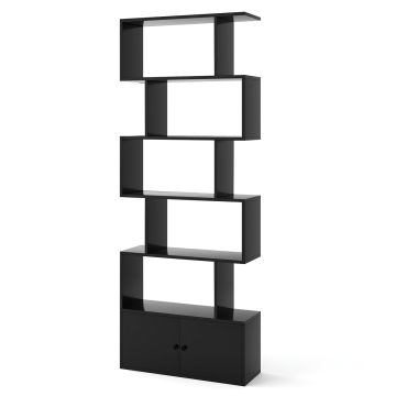 Напольная полка 183x70x23см, чёрного цвета