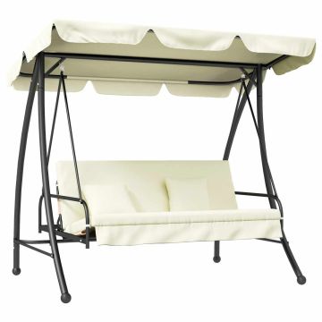Lauko sūpynės Outsunny 210x125x170cm., baltos/juodos spalvos