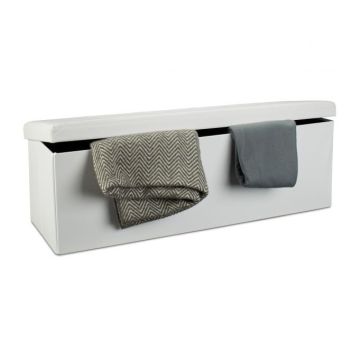 Sulankstomas suoliukas 38x114x38cm., baltos spalvos
