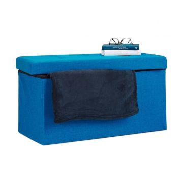Sulankstomas suoliukas 38x76x38cm., mėlynos spalvos