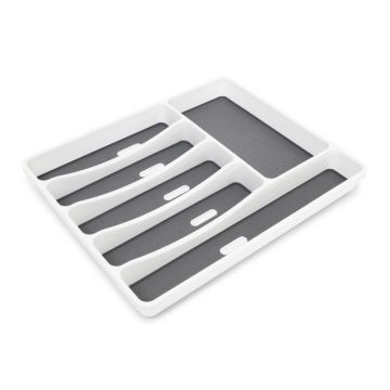 Stalo įrankių padėklas 5x32,5x40,5cm., baltos/pilkos spalvos