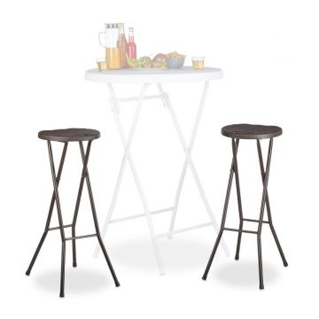 Комплект из 2 складных стульев 80х32,5х29см., темно-коричневый