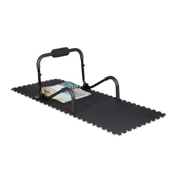 Rinkinys 24 apsauginių grindų kilimėlių 1x30x30cm., juodos spalvos