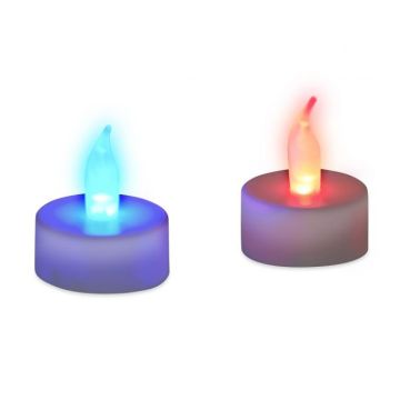 Rinkinys iš 2 LED žvakių 4,5x3,5x3,5cm., baltos spalvos