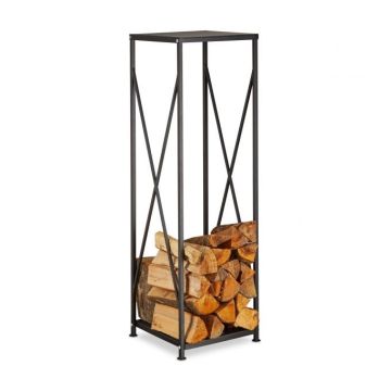 Stovas malkoms 111,5x34x34cm., juodos spalvos