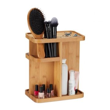 Makiažo organizatorius 31x25,5x18cm., šviesiai rudos spalvos