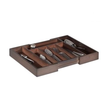 Stalo įrankių padėklas 5,5x31,5x37cm., tamsiai rudos spalvos