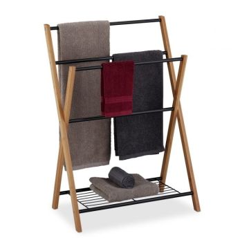 Rankšluosčių stovas 87x60,5x37,5cm., šviesiai rudos/juodos spalvos