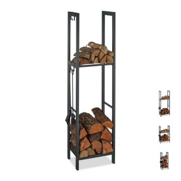 Stovas malkoms 150x40x30cm., tamsiai pilkos spalvos