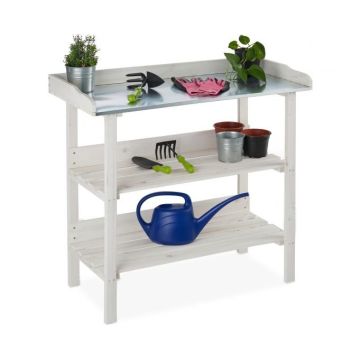 Persodinimo stalas 86x92x41cm., baltos/sidabrinės spalvos