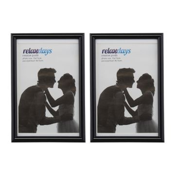 Rinkinys iš 2 nuotraukų rėmelių 16x11x8,5cm., juodos spalvos