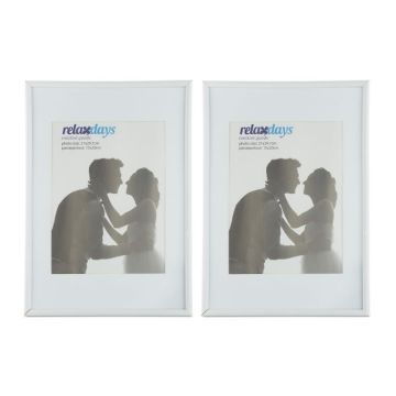 Rinkinys iš 2 nuotraukų rėmelių 30,5x22x2cm., baltos spalvos