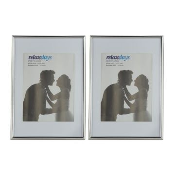 Rinkinys iš 2 nuotraukų rėmelių 30,5x22x2cm., sidabrinės/baltos spalvos