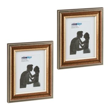 Rinkinys iš 2 nuotraukų rėmelių 26,5x21,5x2cm., auksinės spalvos