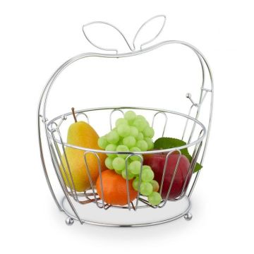 Корзина для фруктов 28,5х28х23см., цвет серебра.