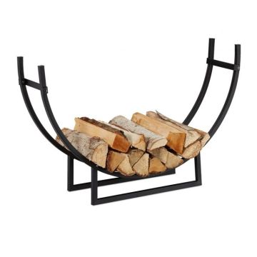 Stovas malkoms 55x92x21cm., juodos spalvos