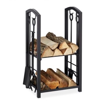 Stovas malkoms 73x46x30cm., juodos spalvos