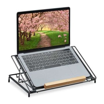 Стол для ноутбука 5,5x37x24см., черный/светло-коричневый