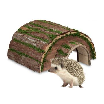Домик для ежиков 20х40х42см., коричневый/зеленый/светло-коричневый
