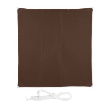 Kvadratinis tentas nuo saulės 400x400cm., rudos spalvos