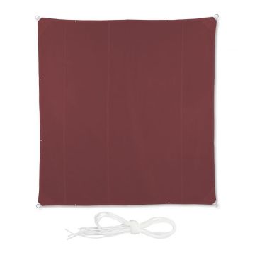 Kvadratinis tentas nuo saulės 500x500cm., tamsiai raudonos spalvos