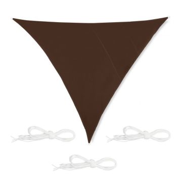 Trikampinis tentas nuo saulės 500x500x500cm., rudos spalvos