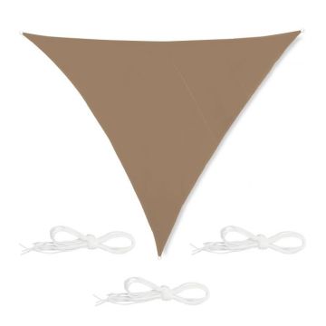 Trikampinis tentas nuo saulės 500x500x500cm., rudos spalvos