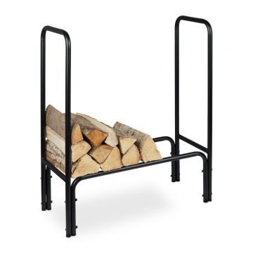 Stovas malkoms 85x72x30cm., juodos spalvos