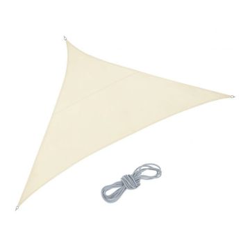 Trikampinis tentas nuo saulės 425x300x300cm., smėlio spalvos
