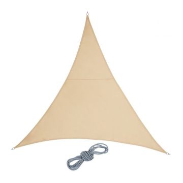 Trikampinis tentas nuo saulės 300x300x300cm., smėlio spalvos
