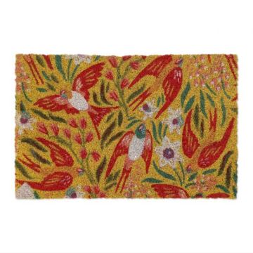 Коврик "Птицы" 60х40 см., желтый/красный