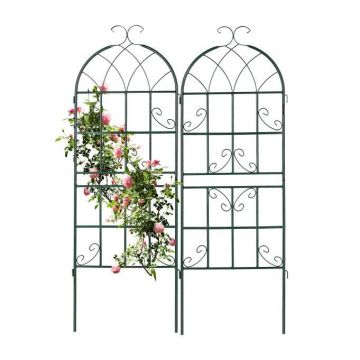 Rinkinys iš 2 sodo grotelių 150x103x2cm., tamsiai žalios spalvos