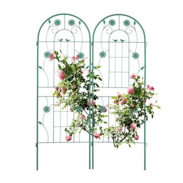 Rinkinys iš 2 sodo grotelių 150x103x2cm., žalios spalvos