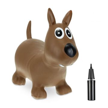 Надувная игрушка "Собака" 50х60х25см., коричневый/белый/черный