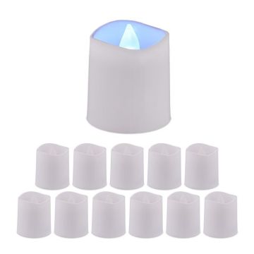 Rinkinys iš 12 LED žvakių 4,5x4cm., baltos spalvos