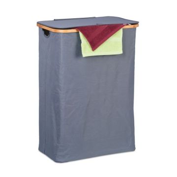 Корзина для белья 75x54x34 см, 105 л, серая/светло-коричневая
