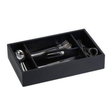 Stalo įrankių padėklas 7x37x23cm., juodos spalvos