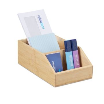 Rašymo priemonių organizatorius 9x15,5x25,5 cm., šviesiai rudos spalvos