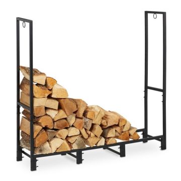 Stovas malkoms 116x121x30,5cm., juodos spalvos
