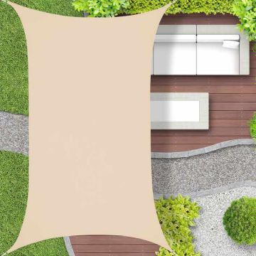Stačiakampis tentas nuo saulės 400x300cm., smėlio spalvos