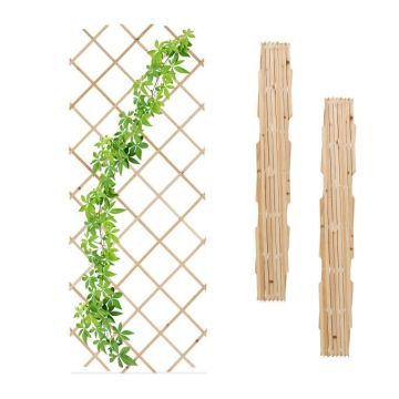 Rinkinys iš 3 sodo grotelių 180x90x1,5cm., šviesiai rudos spalvos